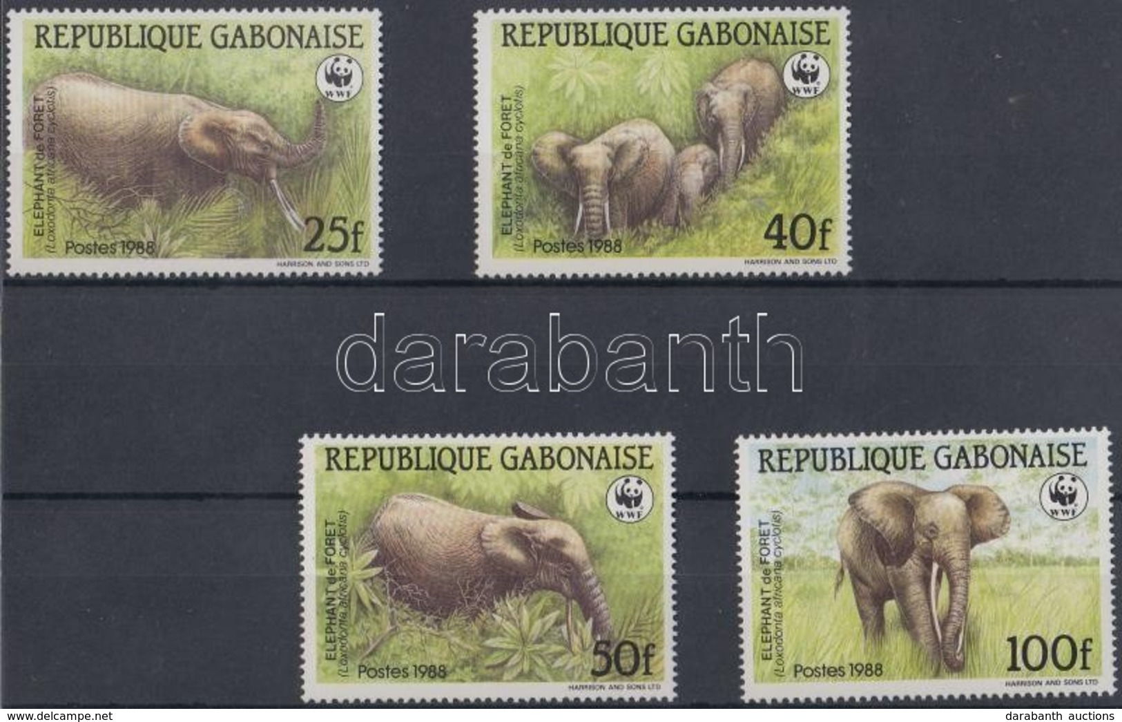 ** 1988 WWF Ázsiai Elefánt Sor Mi 1009-1012 + 4 CM + 4 FDC-n - Other & Unclassified