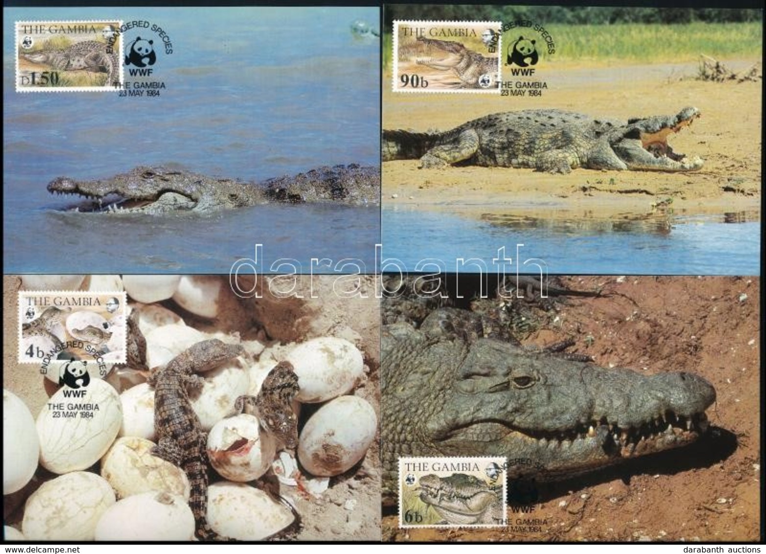 1984 WWF: Nílusi Krokodil Sor Mi 517-520 4 CM-n - Other & Unclassified