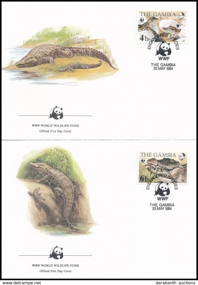 1984 WWF: Nílusi Krokodil Sor 4 FDC-n Mi 517-520 - Andere & Zonder Classificatie