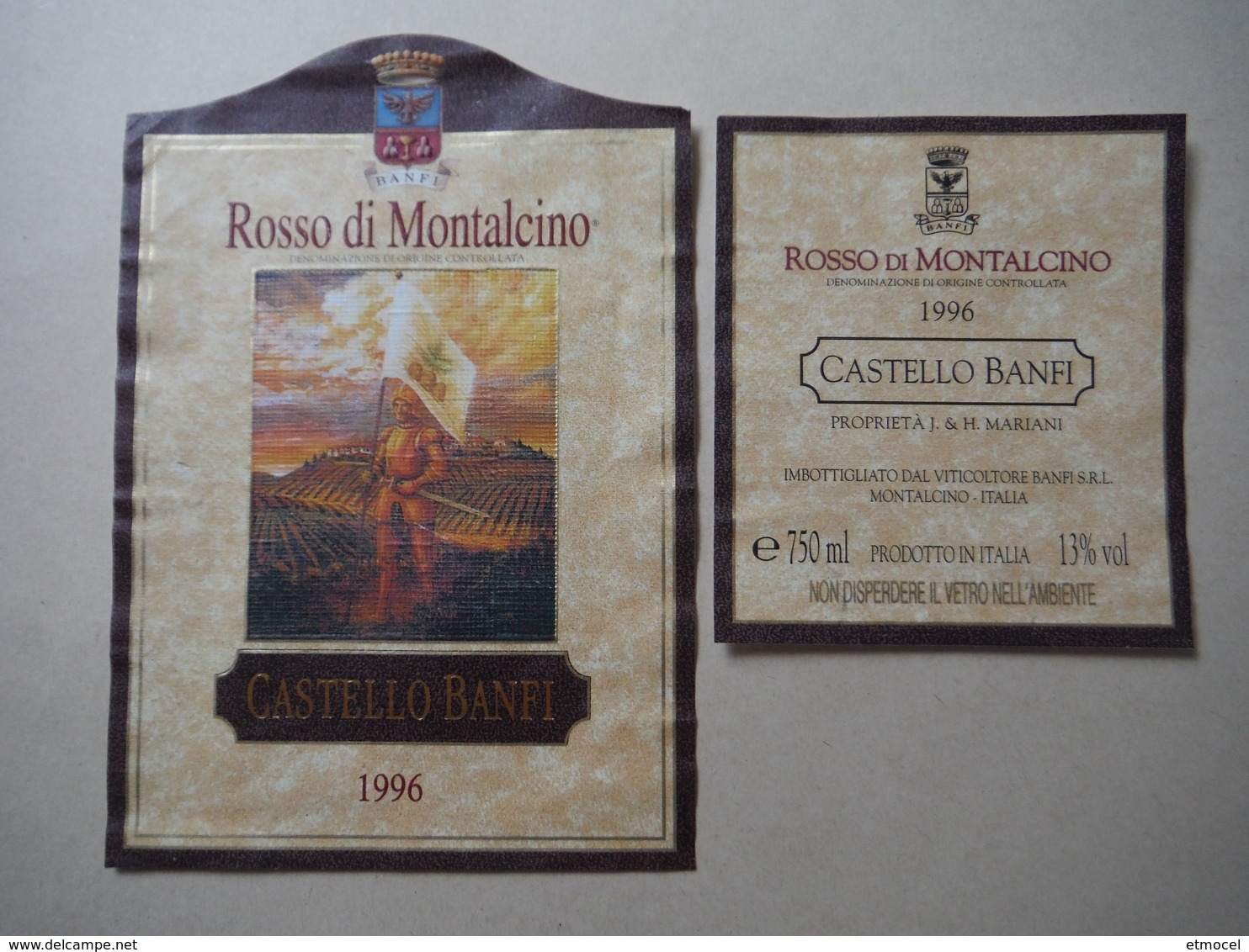 Rosso Di Montalcino Castello Banfi 1996 - Viticoltore Banfi à Montalcino - ITALIE - Altri & Non Classificati