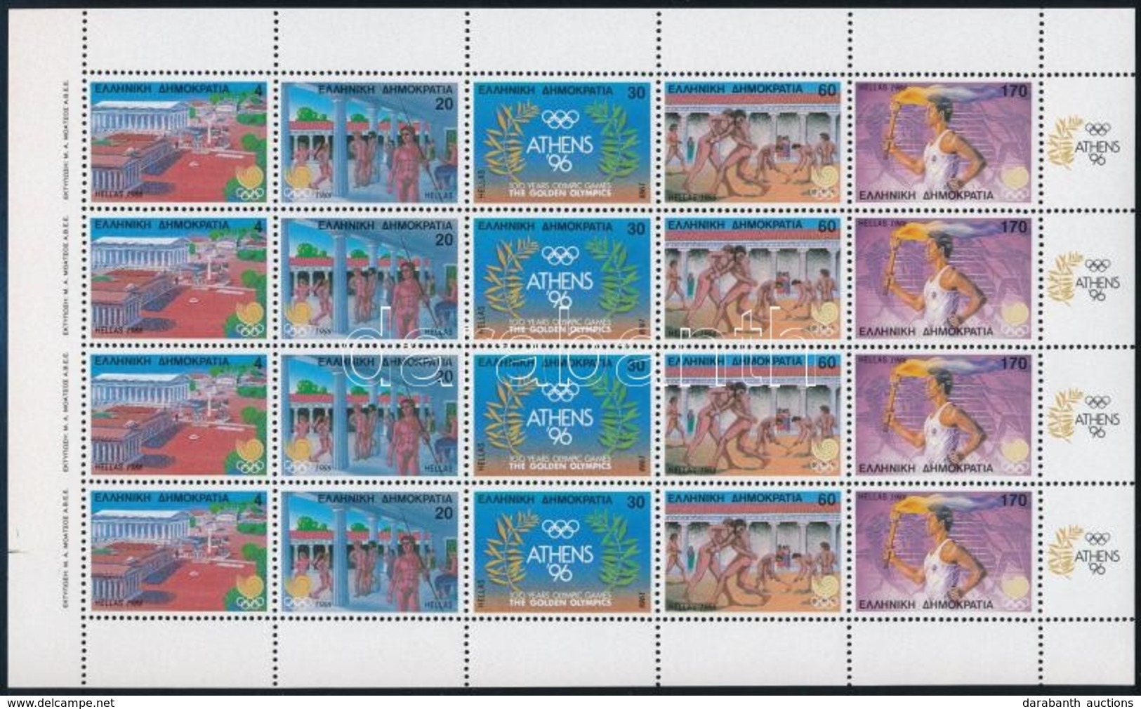 ** 1988 Nyári Olimpia Kisív Mi 1687-1691 A - Otros & Sin Clasificación