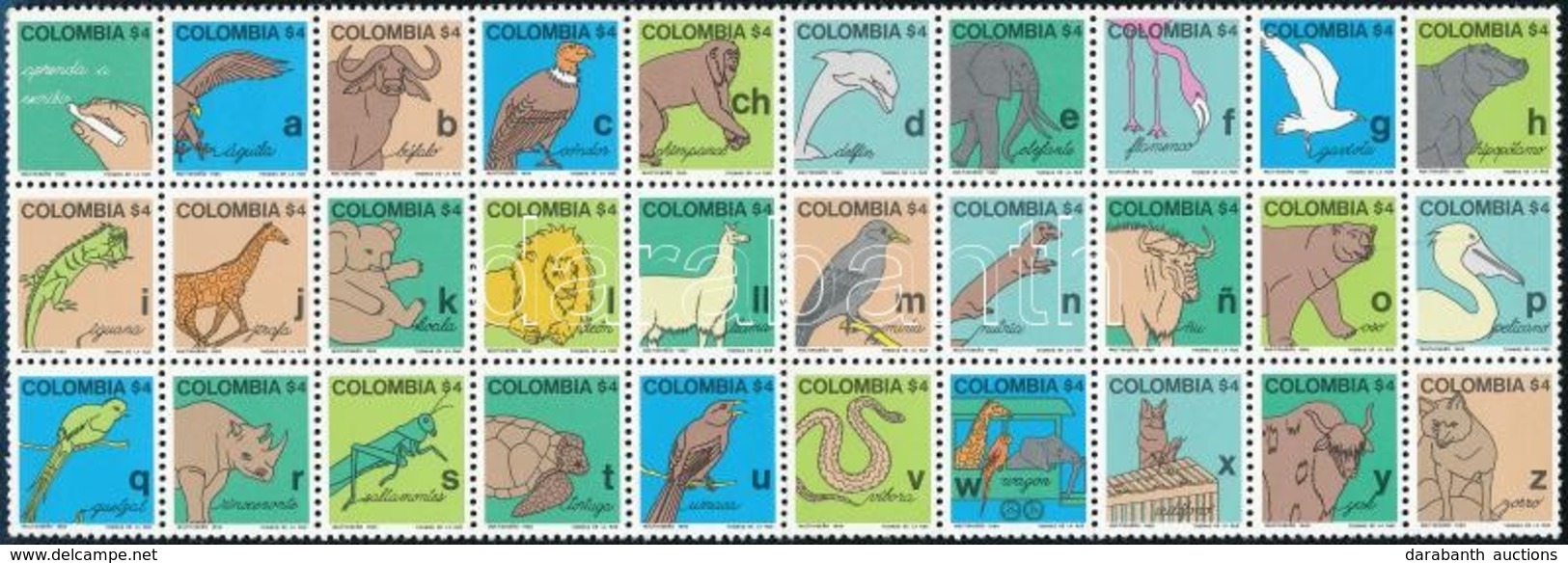 ** 1980 Állat Sor Harmincas Tömbben,
Animal Set Blocks Of 30
Mi 1418-1447 - Andere & Zonder Classificatie