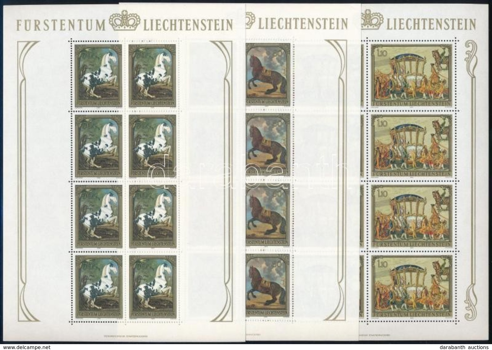 ** 1978 Festmények Kisív Sor Mi 717 - 719 - Andere & Zonder Classificatie