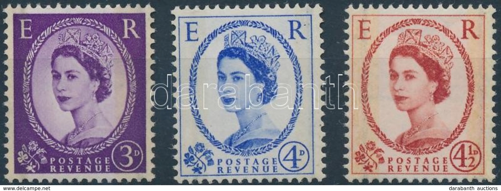 ** 1958 II. Erzsébet Királynő 3 érték Mi 323-325 Yz - Autres & Non Classés