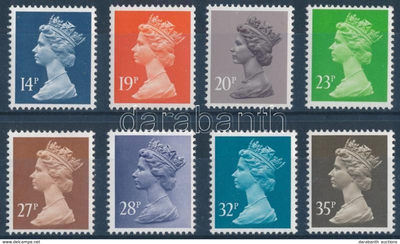 ** 1988 II. Erzsébet Brit Királynő,
Elizabeth II
Mi 1162-1169 - Otros & Sin Clasificación