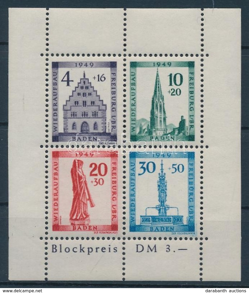 ** 1949 Breisgau újjáépítése Blokk Mi 1 A - Andere & Zonder Classificatie