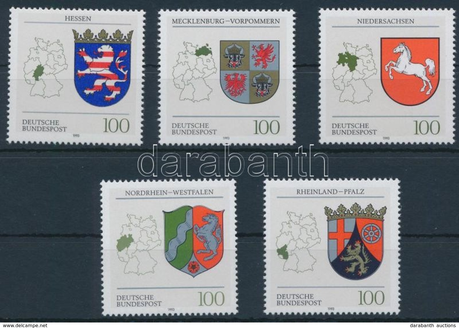 ** 1993 Címerek Sor,
Coat Of Arms Set
Mi 1660-1664 - Andere & Zonder Classificatie