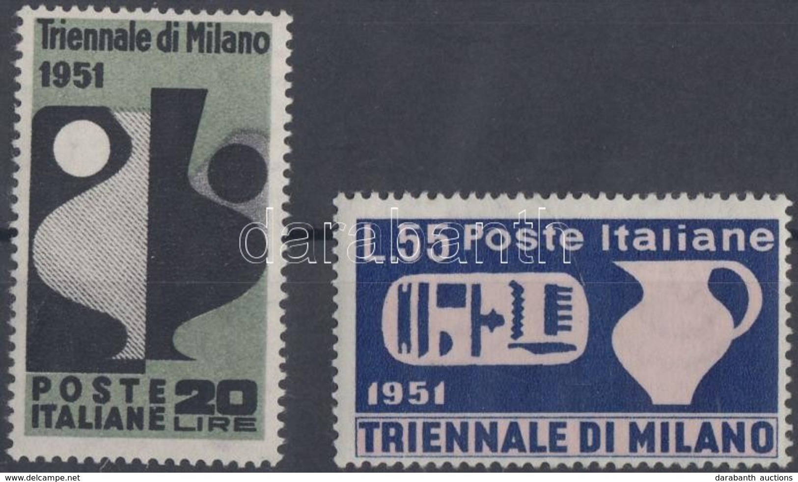 ** 1951 Milánói Triennálé Sor Mi 839-840 - Otros & Sin Clasificación