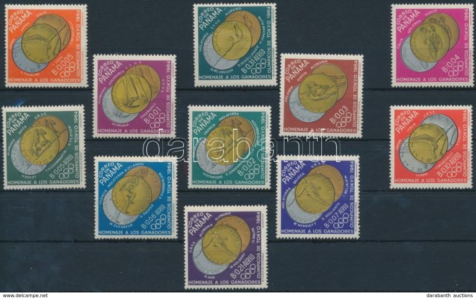 ** 1965 Nyári Olimpiai Aranyérmesek Sor Mi 785-795 + Blokk Sor Mi 31 A+B - Otros & Sin Clasificación