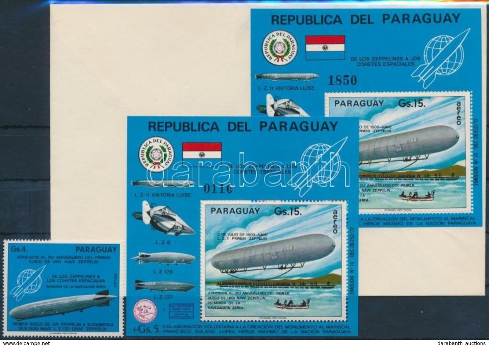 ** 1975 Események, Zeppelin Mi 2714 + Blokk 256 + A Blokk FDC-n - Andere & Zonder Classificatie