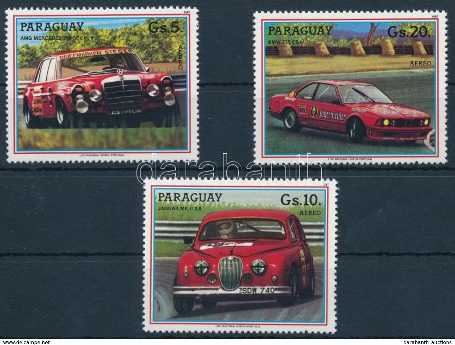 ** 1987 Autók Sor + Kisív (2 Záróérték Kisívben),
Cars Set + Mini Sheet (2 Closing Values In Mini Sheet)
Mi 4091-4093 +  - Andere & Zonder Classificatie