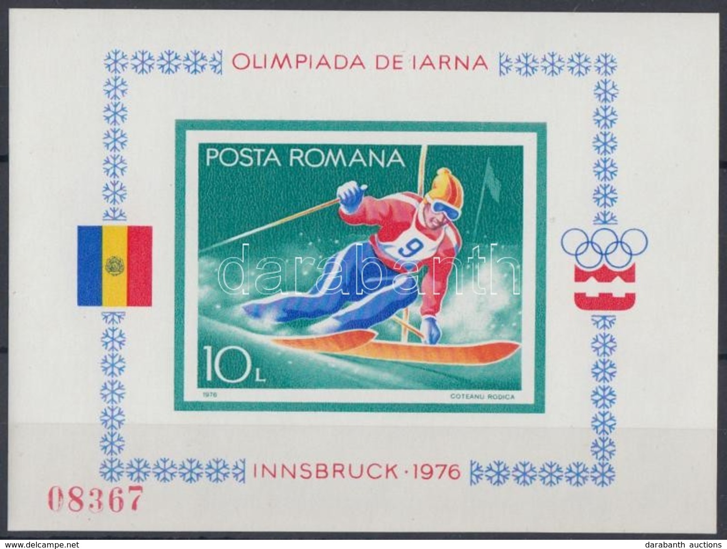 ** 1976 Téli Olimpia, Innsbruck Blokk Mi 129 - Otros & Sin Clasificación