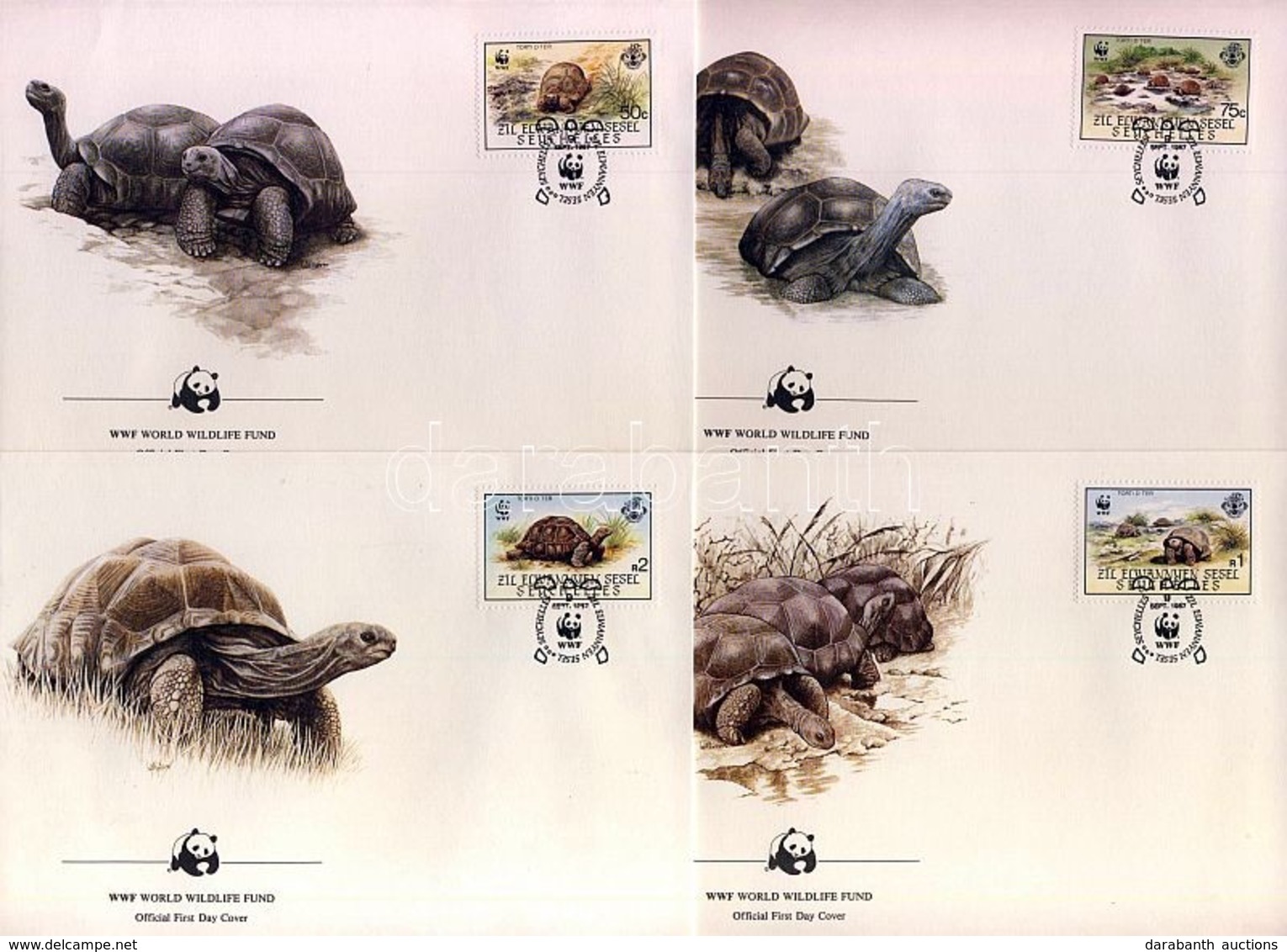 1987 WWF Teknősök FDC Mi 137-140 - Otros & Sin Clasificación