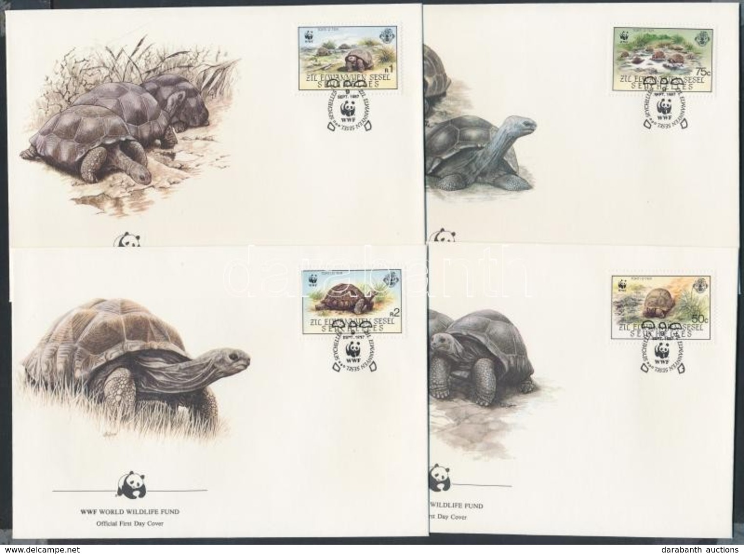 1987 WWF Teknősök Sor Mi 137-140 4 FDC - Andere & Zonder Classificatie