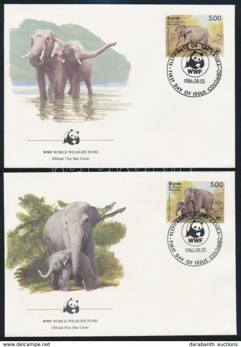 1986 WWF: Elefánt Sor Mi 753-756 4 Db FDC-n - Otros & Sin Clasificación