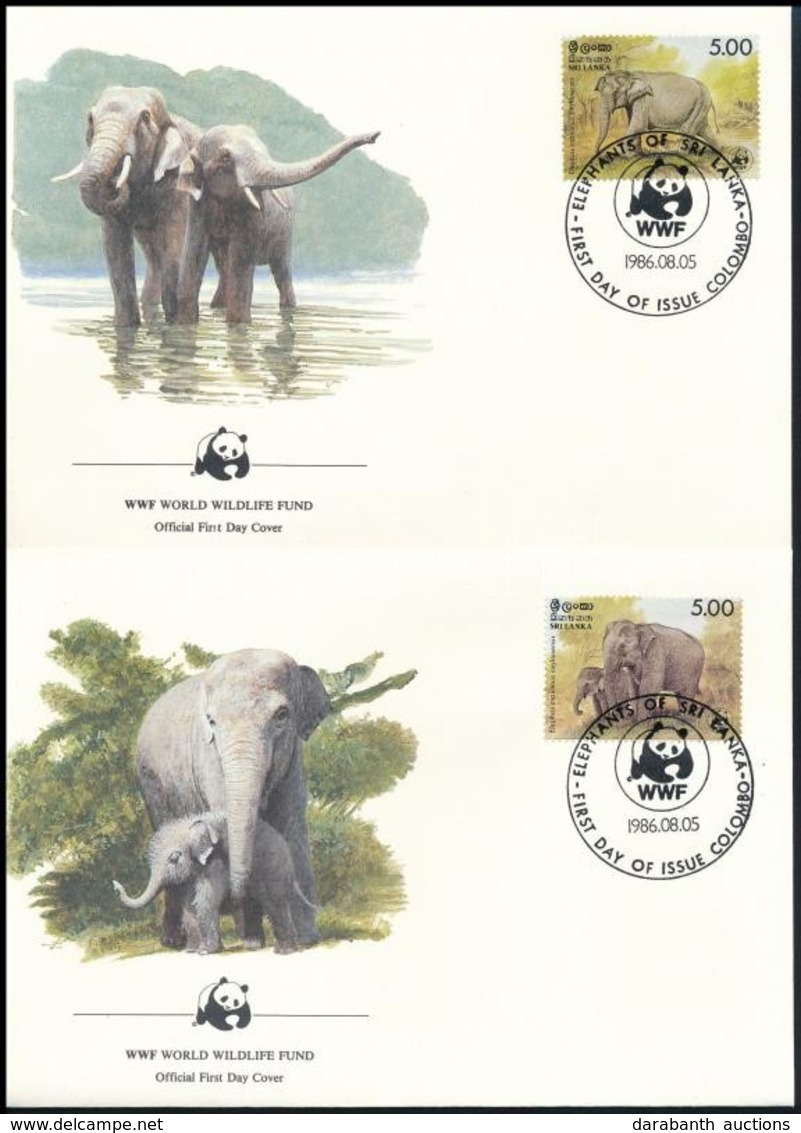 1986 WWF: Elefántok Sor 4 Db FDC-n Mi 753-756 - Andere & Zonder Classificatie