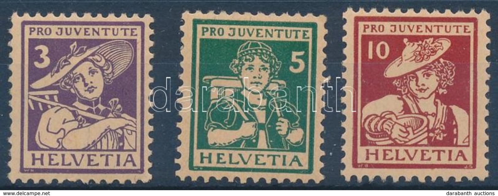 * 1916 Pro Juventute Sor Mi 130-132 - Otros & Sin Clasificación