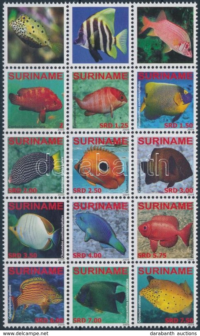 ** 2009 Hal 15ös Tömb,
Fish Block Of 15
Mi 2291-2302 - Andere & Zonder Classificatie