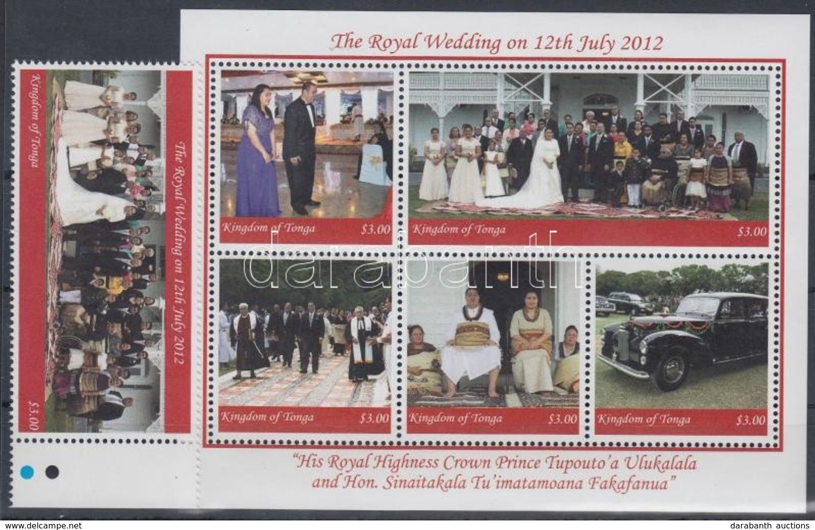 ** 2012 Királyi Esküvő ívszéli Bélyeg + Kisív - Autres & Non Classés