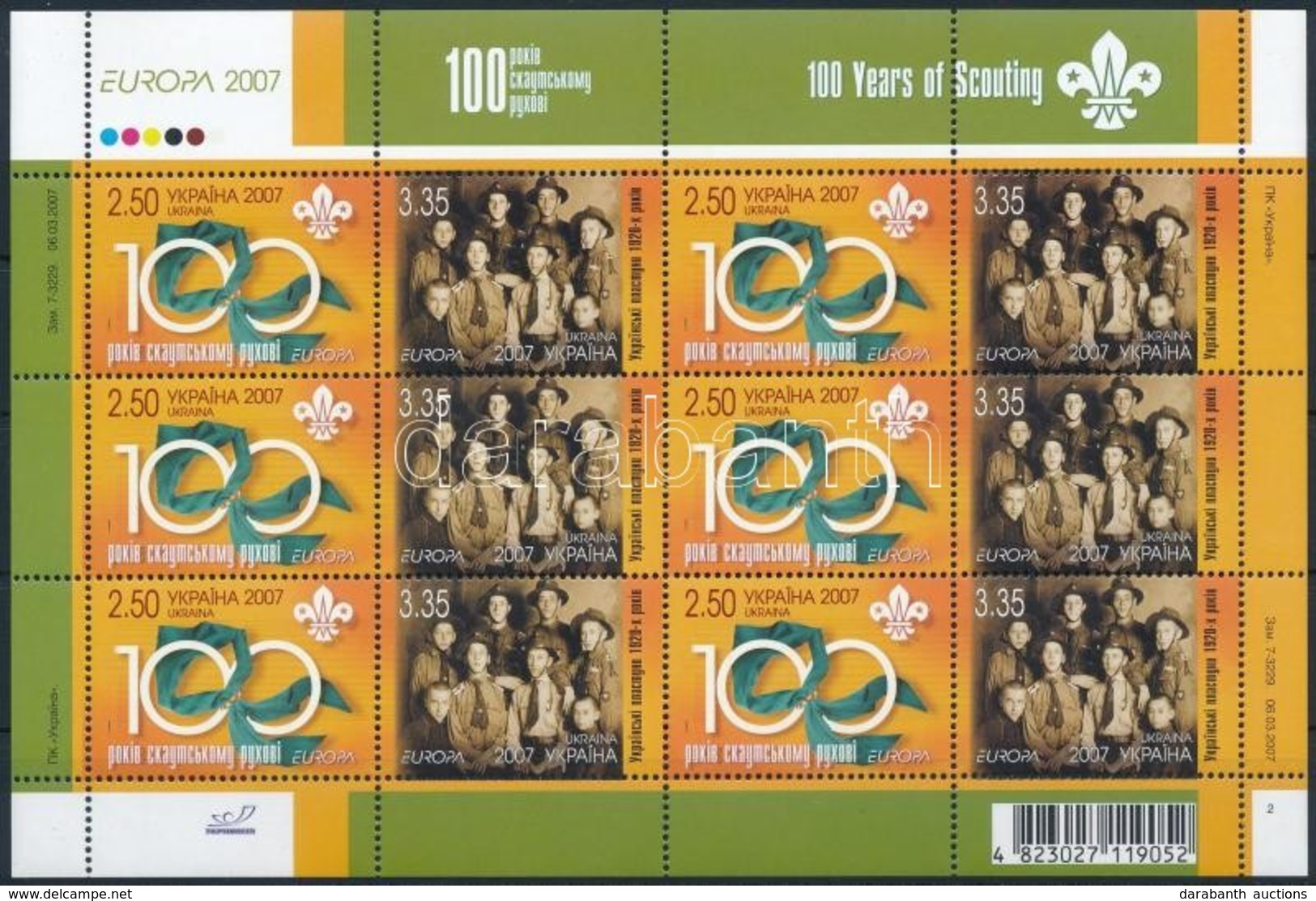 ** 2007 Európa - Cserkész Kisív Mi 856-857 - Otros & Sin Clasificación