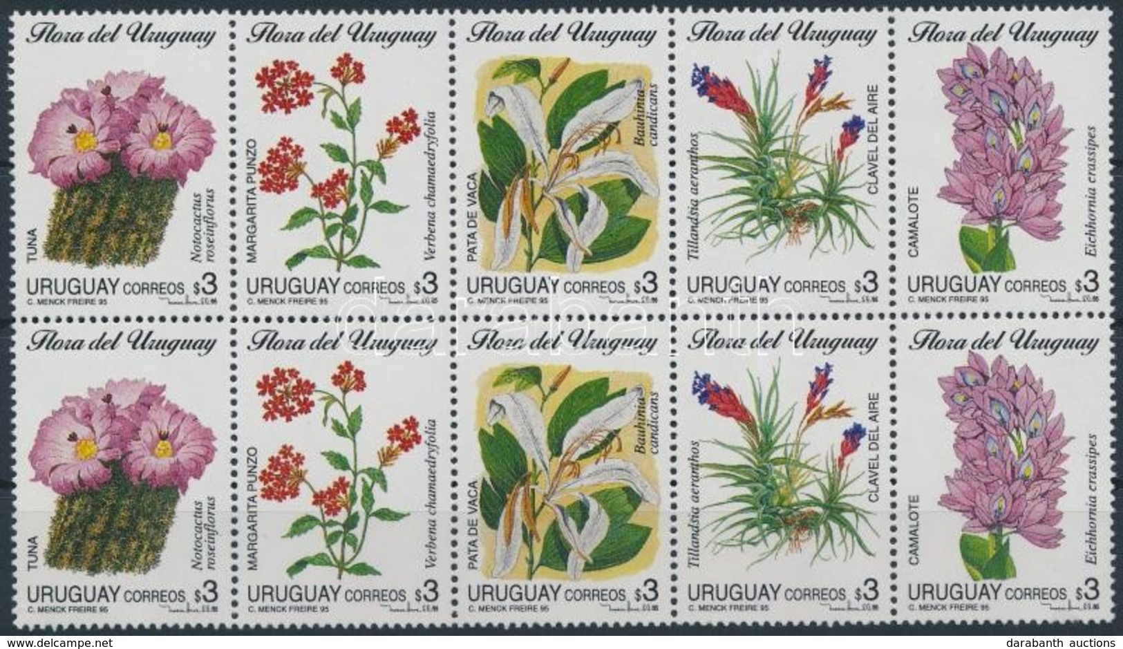 ** 1995 Virágok Tízestömb,
Flowers Block Of 10
Mi 2112-2116 - Otros & Sin Clasificación