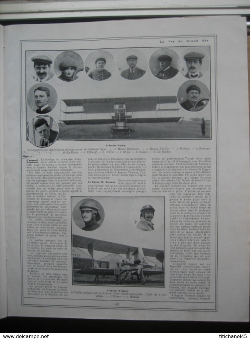 1910 AVIATION :ANTOINETTE,WRIGHT,FARMAN,SOMMER,VOISIN,BREGUET,BLERIOT,NIEUPORT,WERNER,GOUPY,TELLIER,HANRIOT,ALBATROS, SA