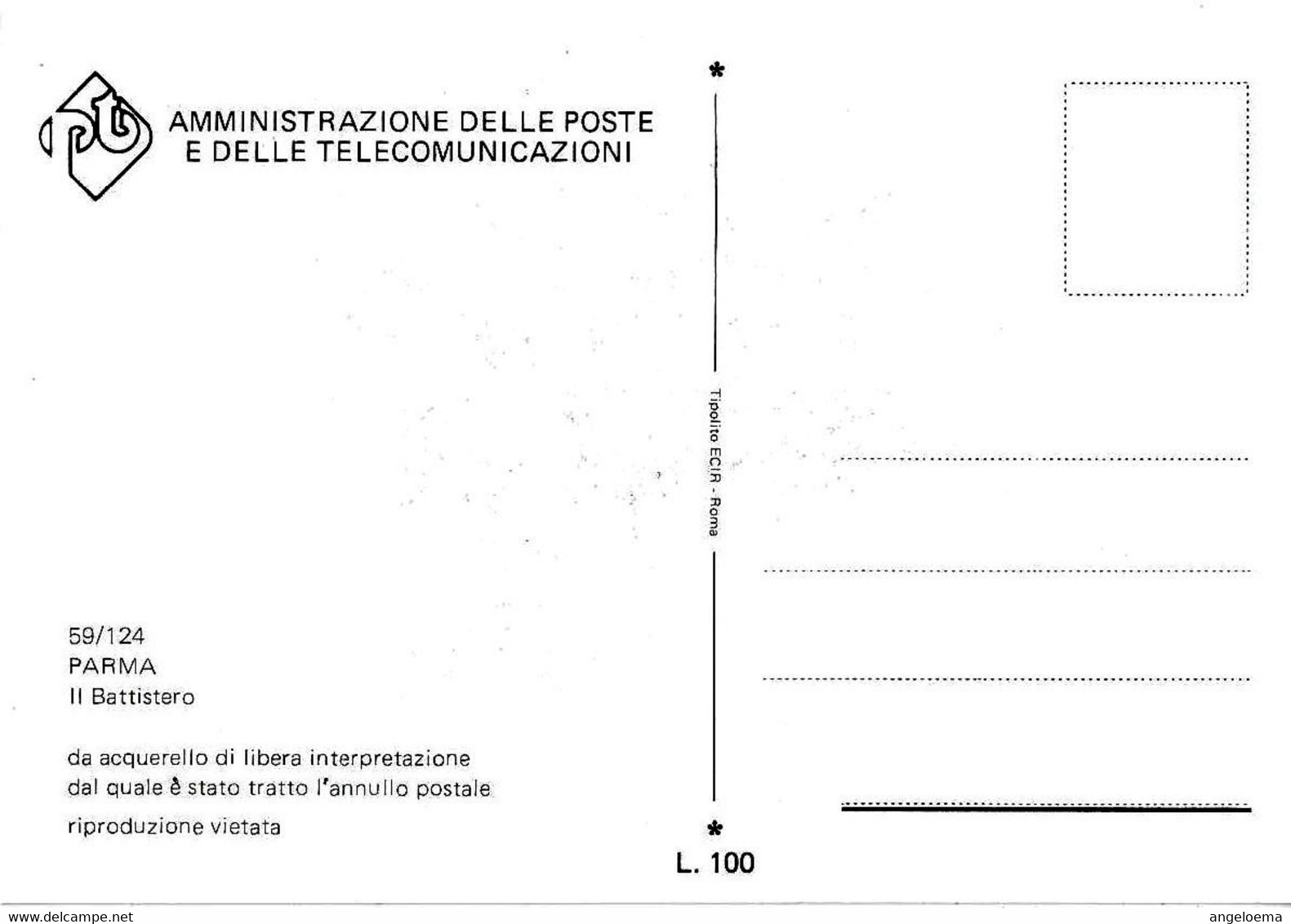 ITALIA - BATTISTERO DI PARMA Su Cartolina PT Nuova - 222 - Kirchen U. Kathedralen