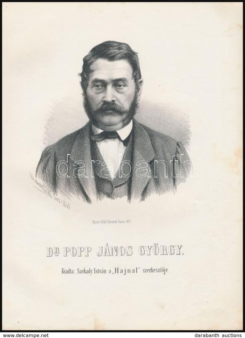 Cca 1860 6db Magyarosított Nevű Külföldi  Politikusokat ábrázoló Kőnyomat, Litográfia. Marastoni József Munkái. Sigl Gyö - Prints & Engravings