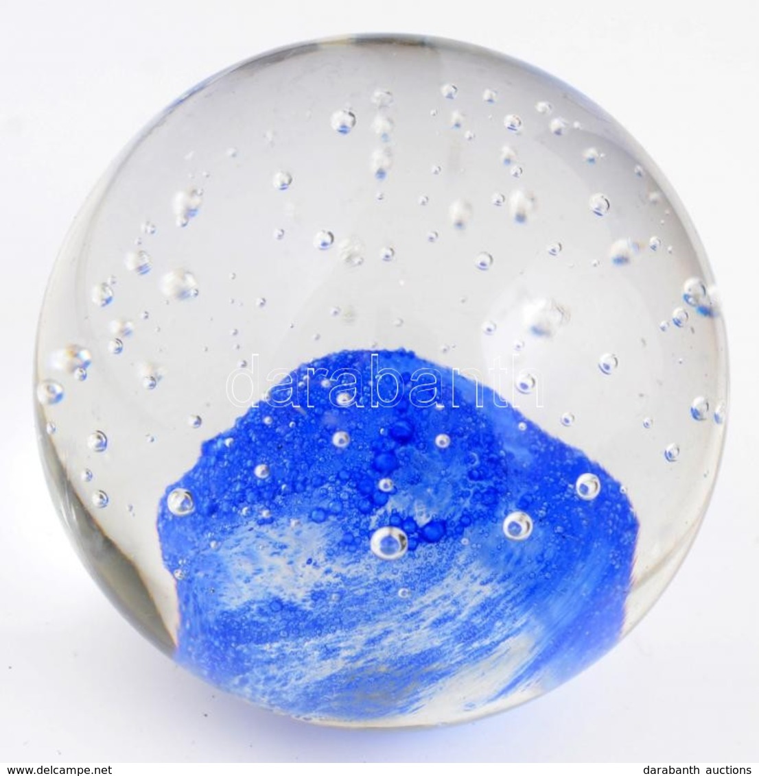 Többrétegű Fújt Millefioris üvegnehezék, Apró Karcolásokkal, Jelzés Nélkül, D:6 Cm - Glas & Kristal