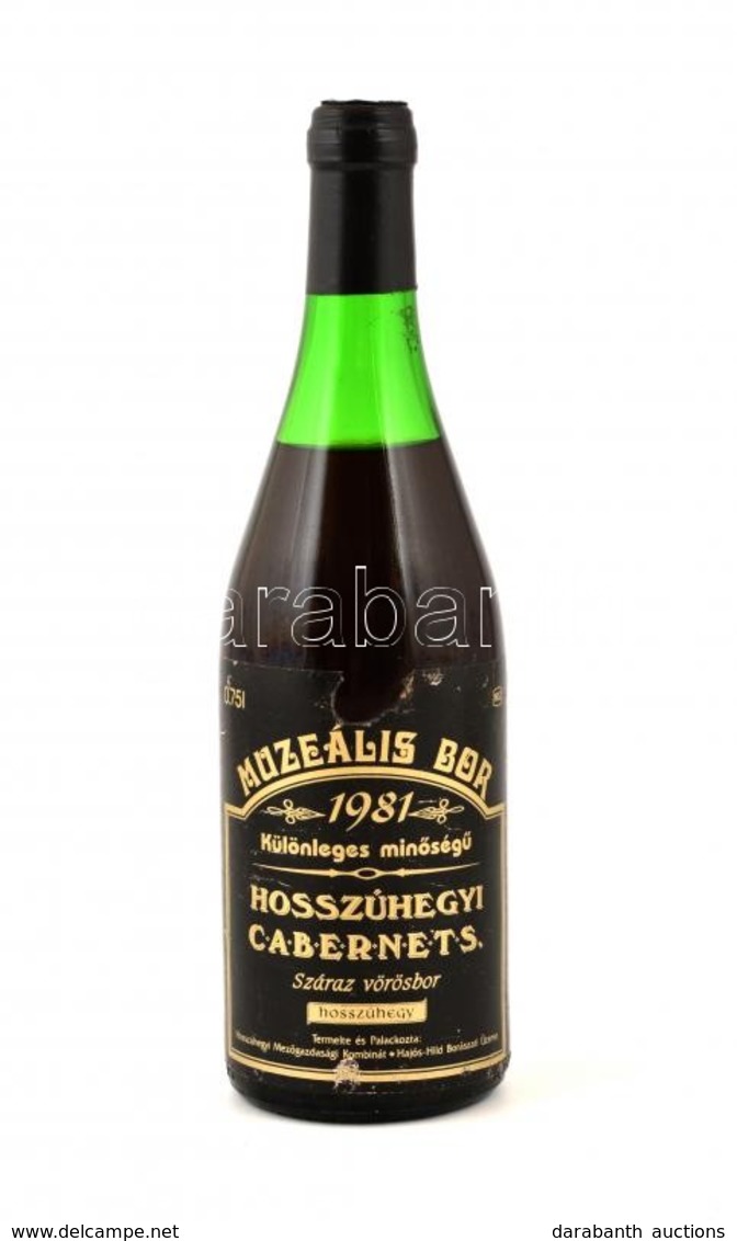 1981 Muzeális Bor: Hosszúhegyi Cabernet Sauvignon, Száraz Vörösbor, 0,75 L Bontatlan Palack - Other & Unclassified