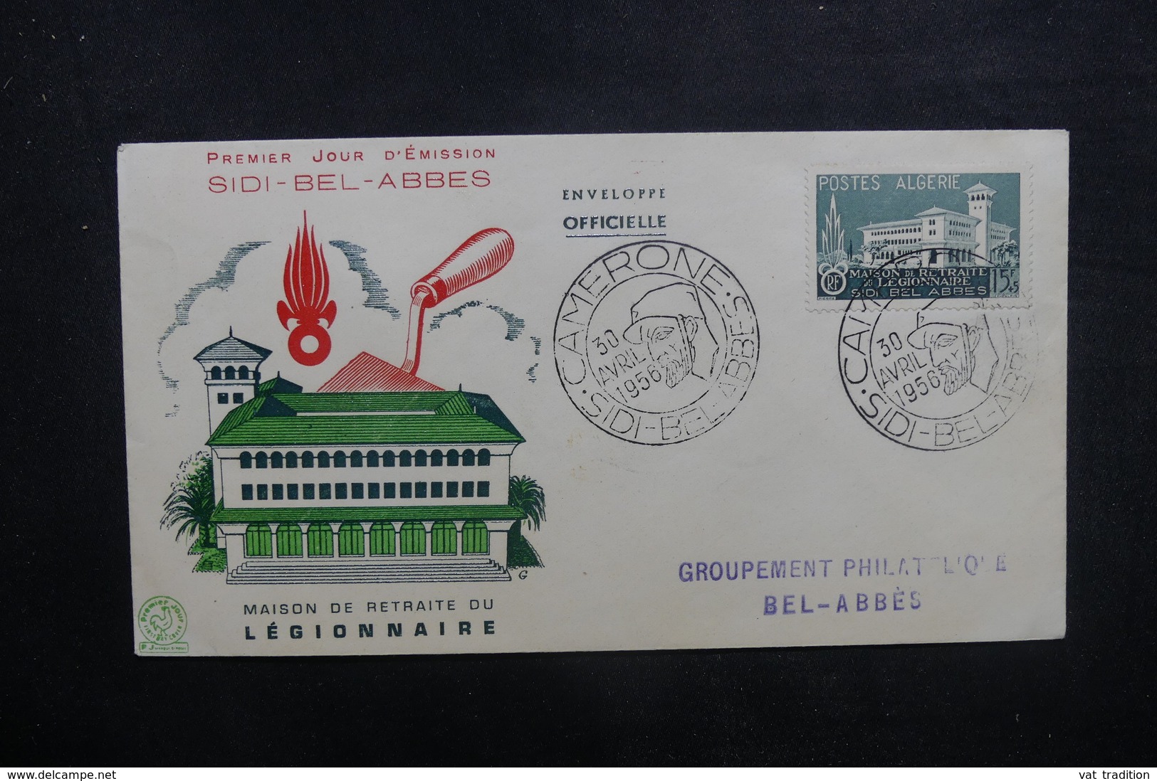 ALGÉRIE - Enveloppe FDC En 1956 - Maison De Retraite Du Légionnaire - L 38041 - FDC