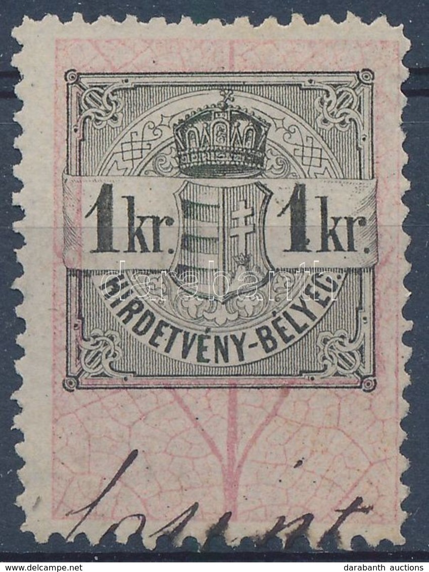 1870 Hirdetvény Bélyeg 1kr - Zonder Classificatie