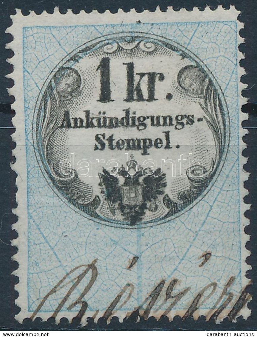 1858 Vagy 1859 Hirdetvény Bélyeg 1kr - Zonder Classificatie