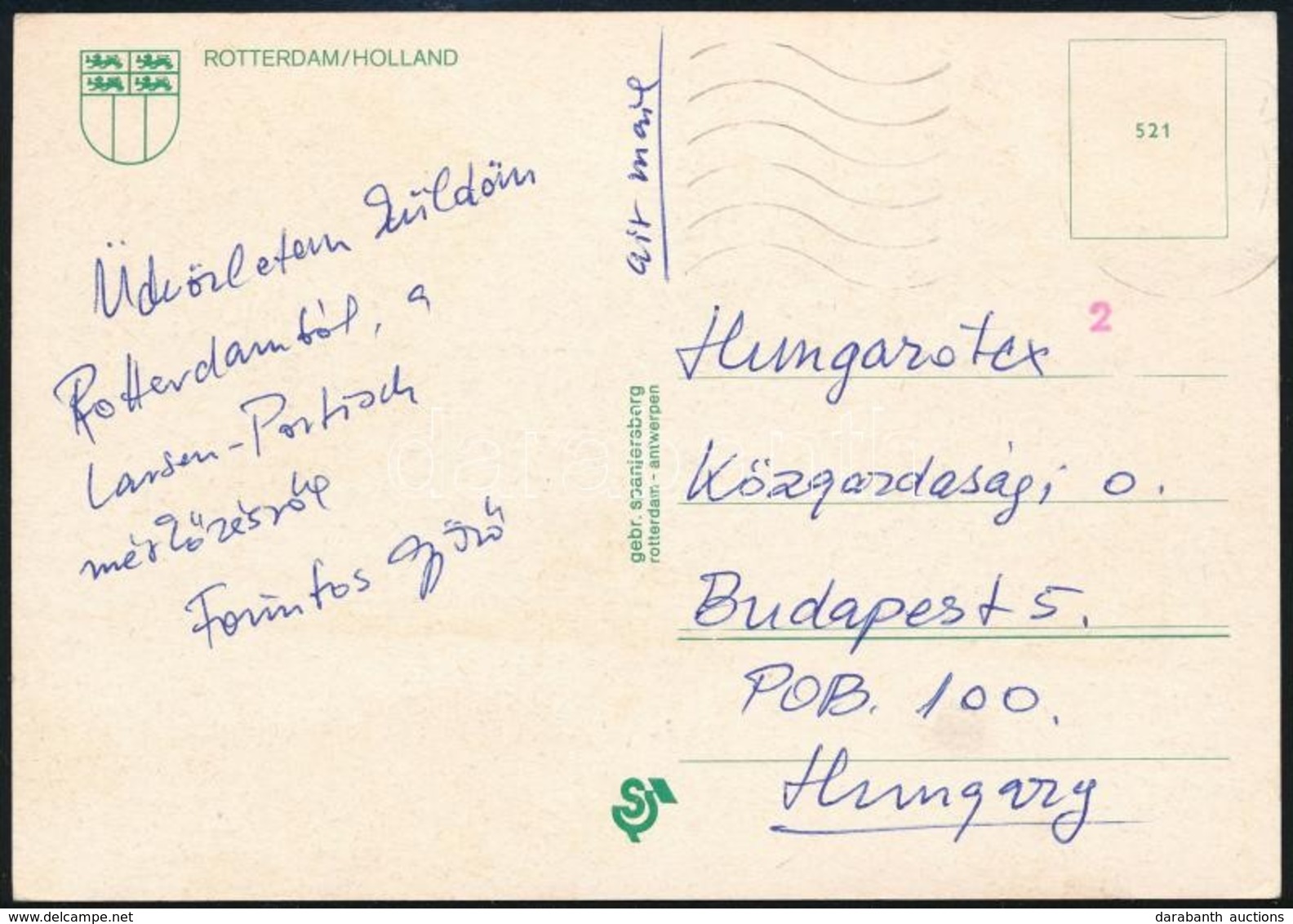 Forintos Győző Nagymester Sakkolimpikon üdvözlő Képeslapja A Larsen-Portisch Versenyről / Autograph Signed Postcard Of C - Andere & Zonder Classificatie