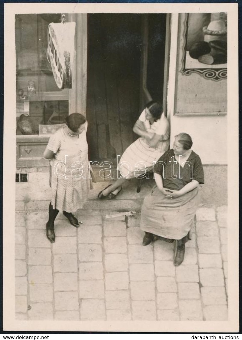 1931 Kinszki Imre (1901-1945) Budapesti Fotóművész által Feliratozott Vintage Fotó A Hagyatékából (Plaudrei), 8,5x6,1 Cm - Andere & Zonder Classificatie