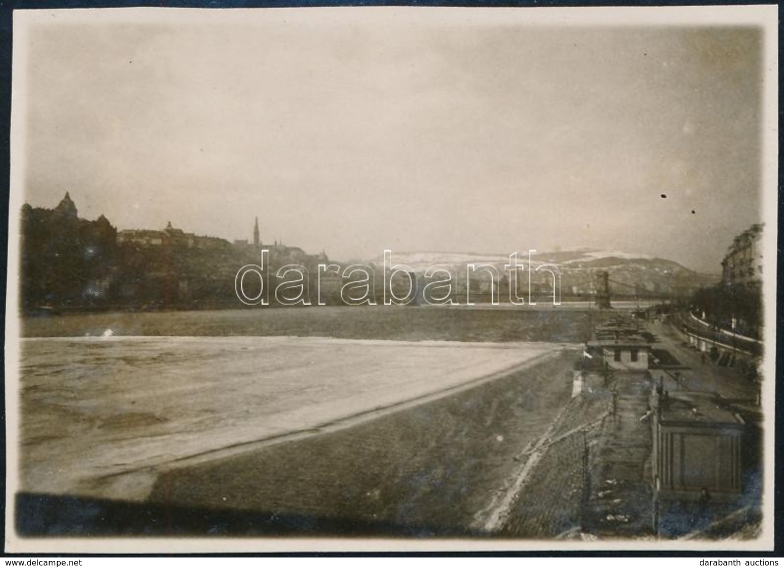 1929 Kinszki Imre (1901-1945) Budapesti Fotóművész által Feliratozott Vintage Fotó A Hagyatékából (Szélvihar), 6x8,5 Cm - Other & Unclassified