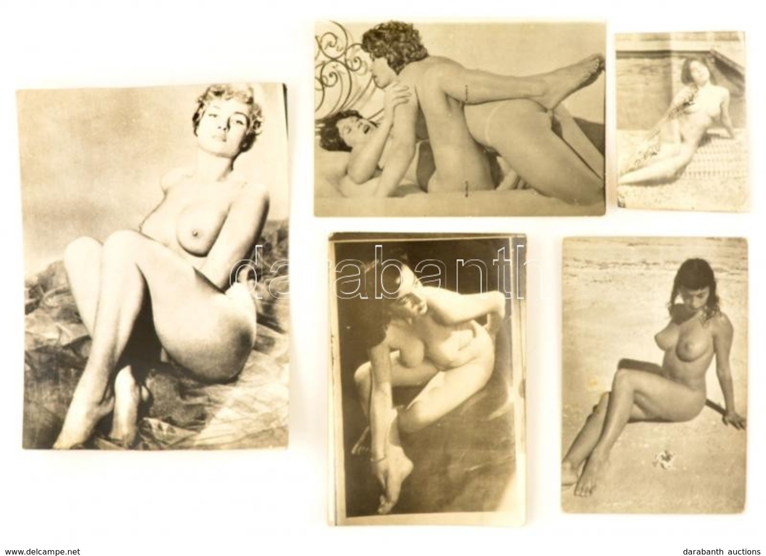 Cca 1960 5 Db Sokszorosított Erotikus és Pornó Fotó - Andere & Zonder Classificatie