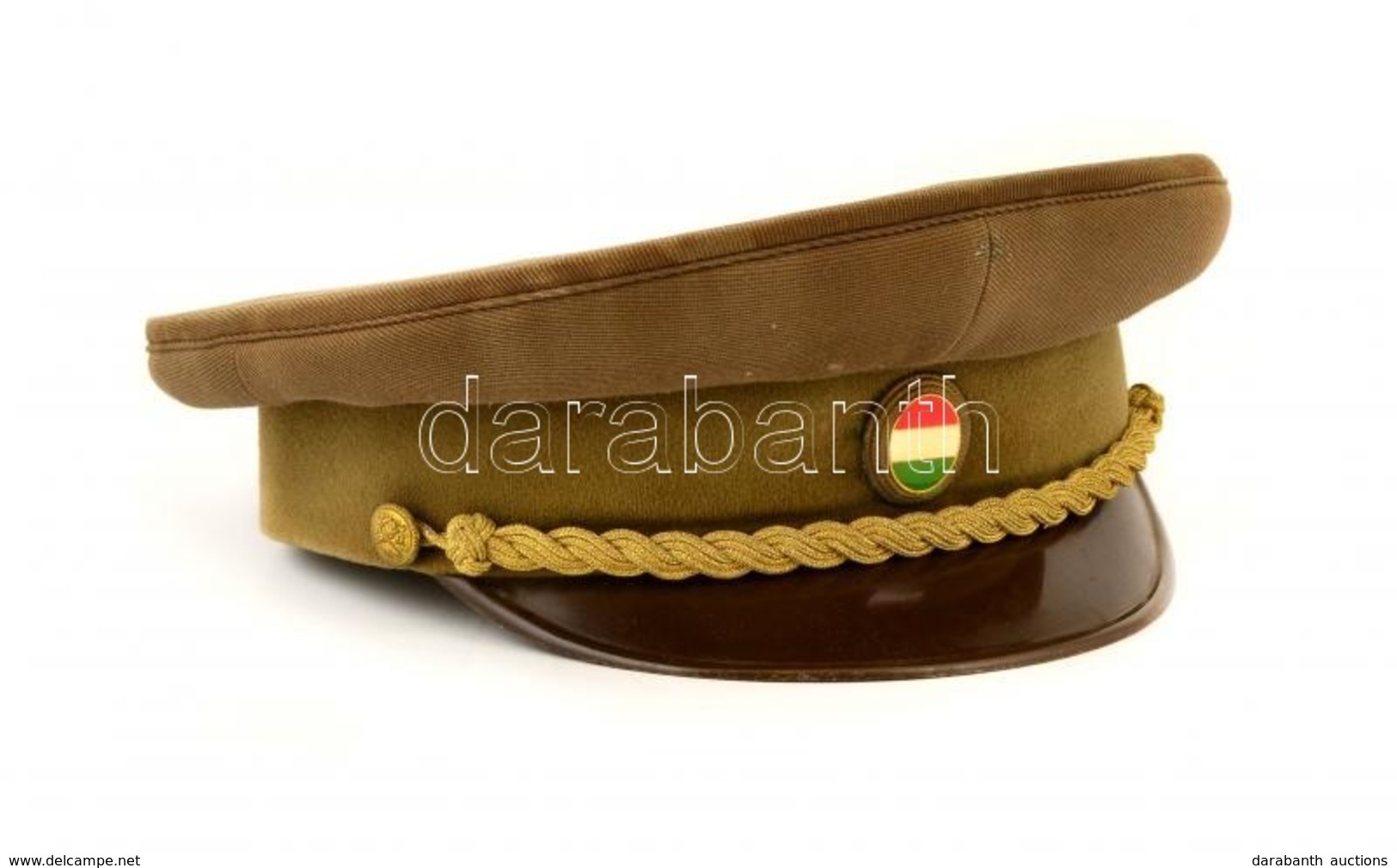 Magyar Honvédség Tiszti Tányérsapka, 57-es Méret, Foltos, D: 26 Cm - Other & Unclassified