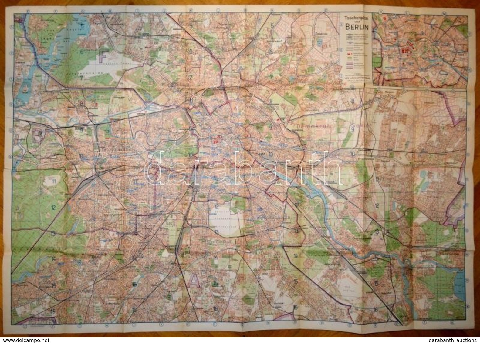 Cca 1940 Stadtplan Von Berlin, 1:25000, 80×120 Cm - Andere & Zonder Classificatie