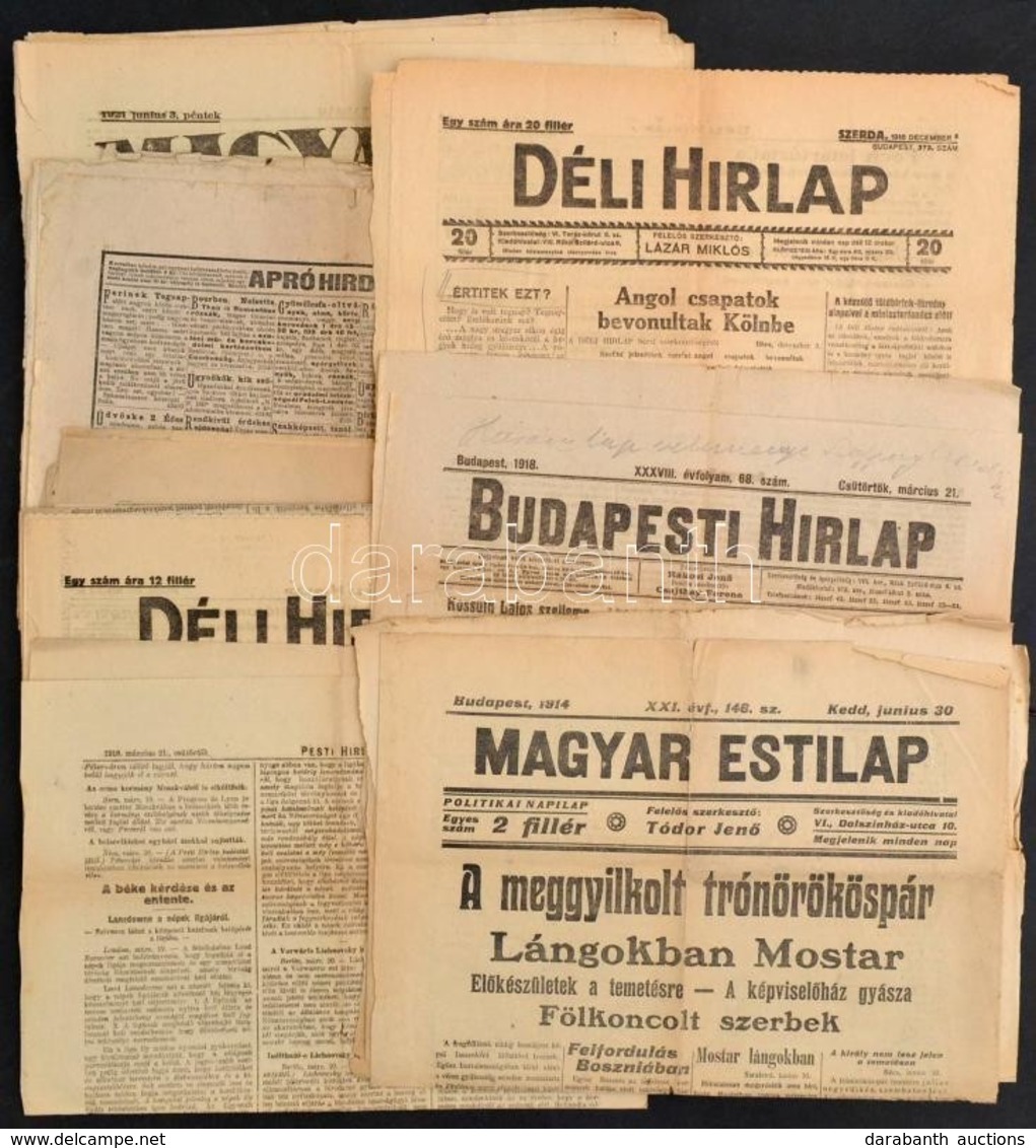 1893-1924 Vegyes Folyóirat Tétel, Közte Háborús Számok (1914-1918) Is, Hiányosak, Töredékesek, Nagyrészt Címlapok Vagy E - Zonder Classificatie