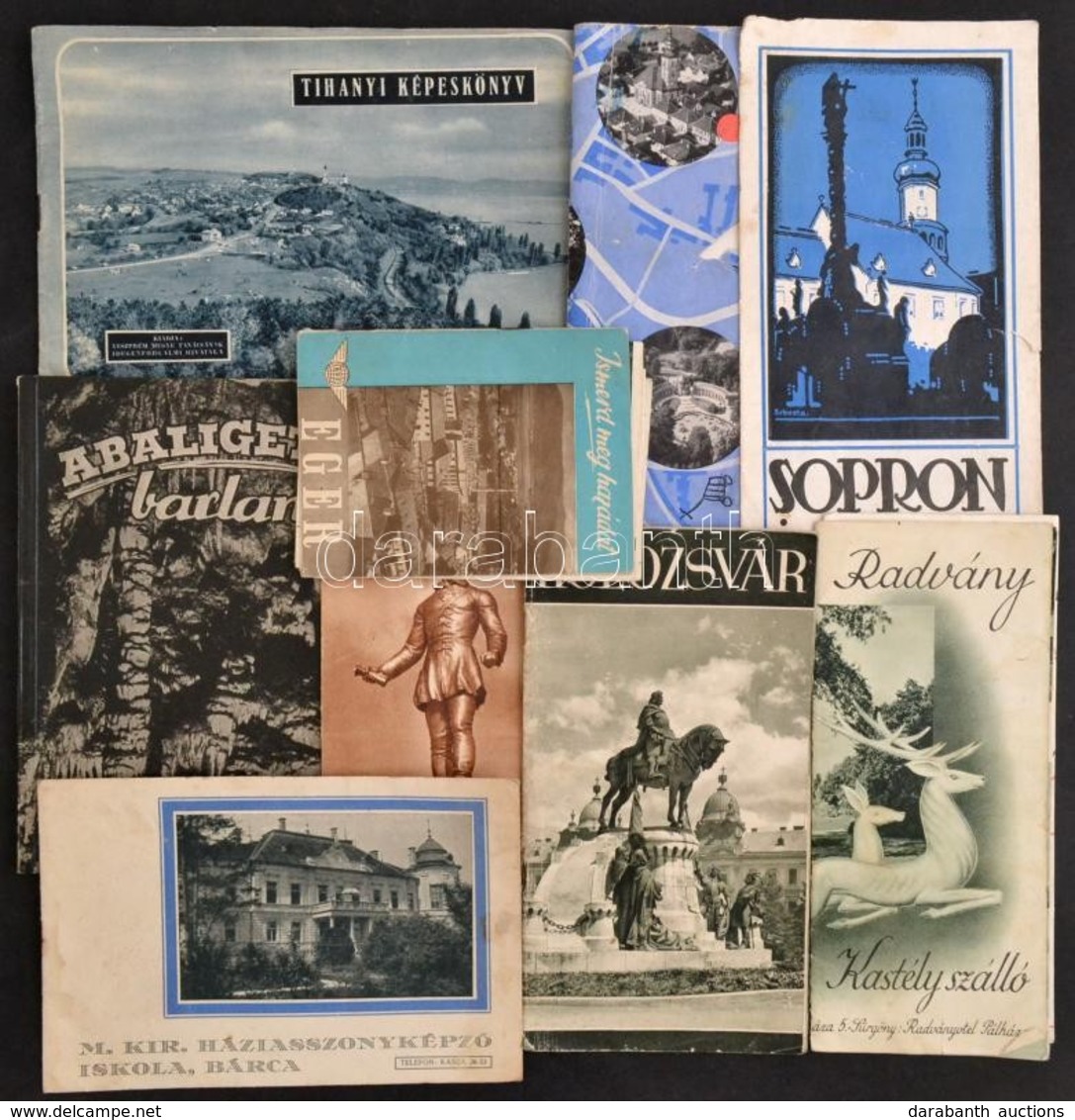 Cca 1933-1959 Vegyes Utazási Prospektus Tétel, Db. Közte: Abaligeti Barlang, Sopron, Miskolc, Bayreuth, Tihanyi Képeskön - Zonder Classificatie