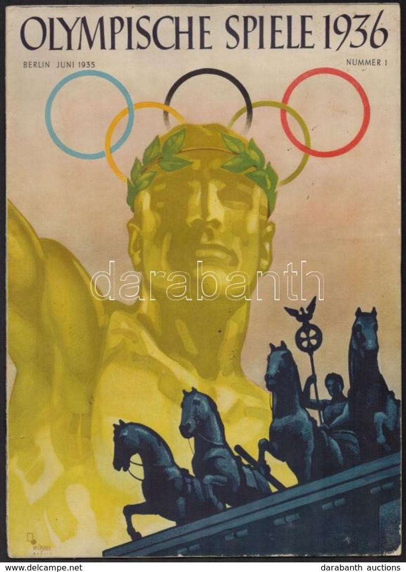 1936 Berlin Olympische Spiele C. Olimpiai újság 1. Szám - Sin Clasificación