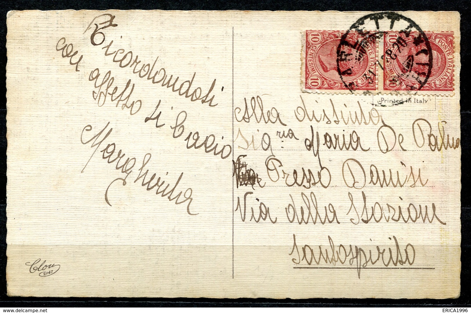 CV2715 BAMBINI PAGLIACCI 1920 Piccolo Clown Che Suona La Tuba, FP, Viaggiata Da Barletta Per Santospirito, Buone Condizi - Cartoline Umoristiche