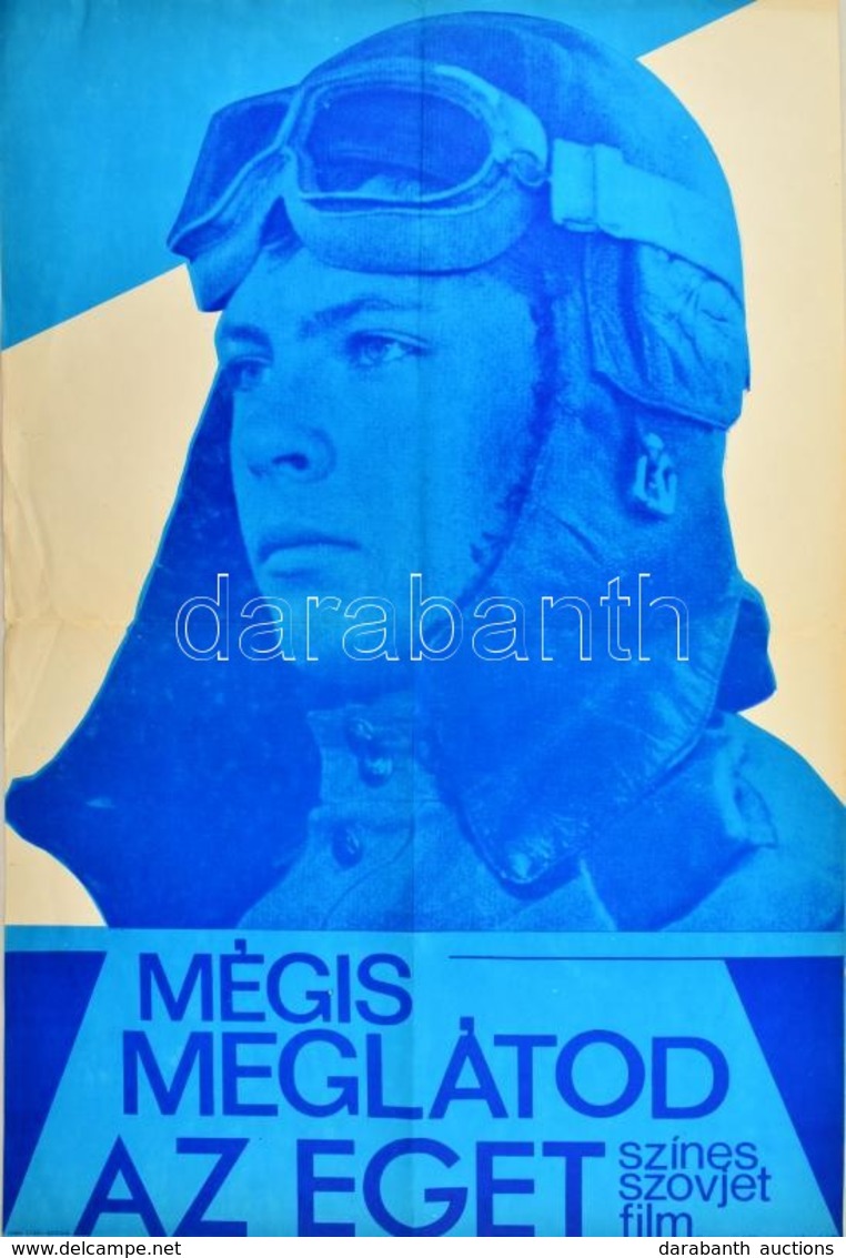 1980 Mégis Meglátod Az Eget Színes Szovjet Film Plakátja, Hajtott, 58×38 Cm - Andere & Zonder Classificatie