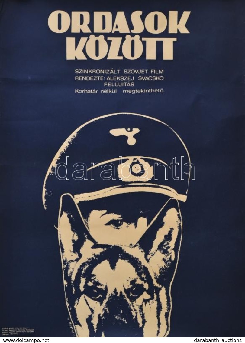 1960 Ordasok Között, Filmplakát, 55×41 Cm - Andere & Zonder Classificatie