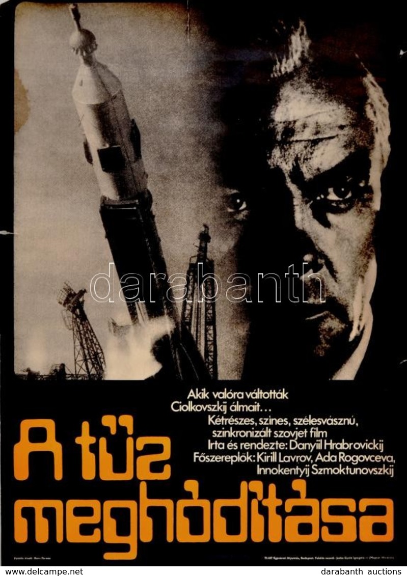 1972 A Tűz Meghódítása Című Film Plakátja, Szakadással, Folttal, 56×40 Cm - Andere & Zonder Classificatie