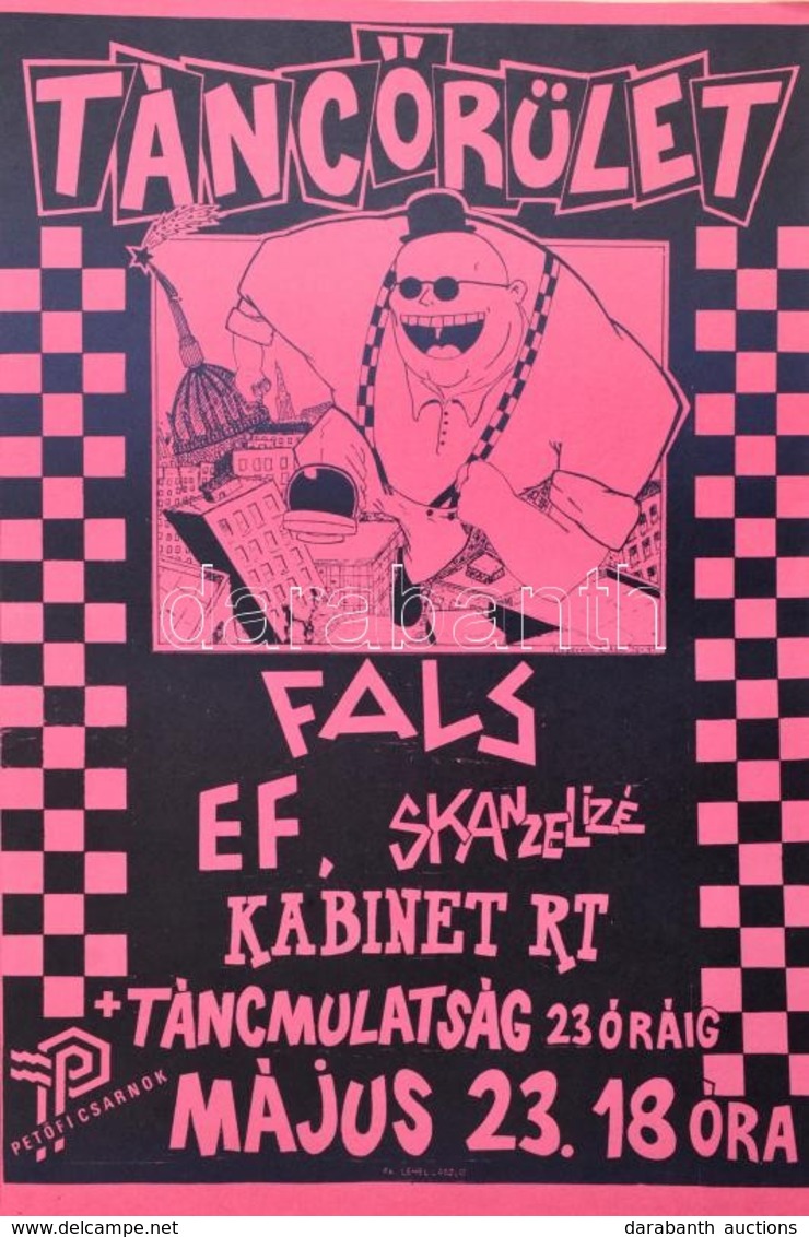 1989 Fingerman - Rádi Sándor (?-?): Táncőrület, Petőfi Csarnok 1989. Május 23., Fals, EF (Egészséges Fejbőr), Skanzelizé - Autres & Non Classés