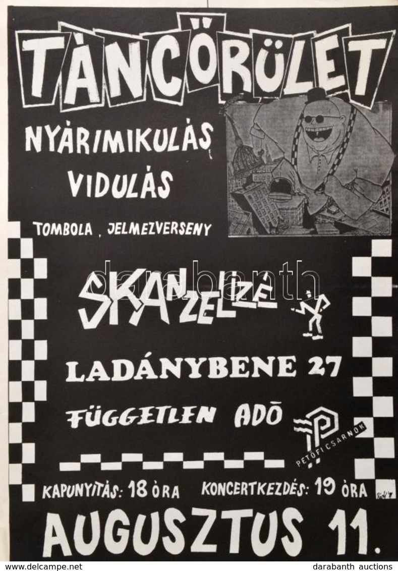 1989 Rádi Sándor (?-?): Táncőrület. Nyárimikulás Vidulás., Petőfi Csarnok 1989. Augusztus 11., Skanzelizé, Ladánybene 27 - Other & Unclassified