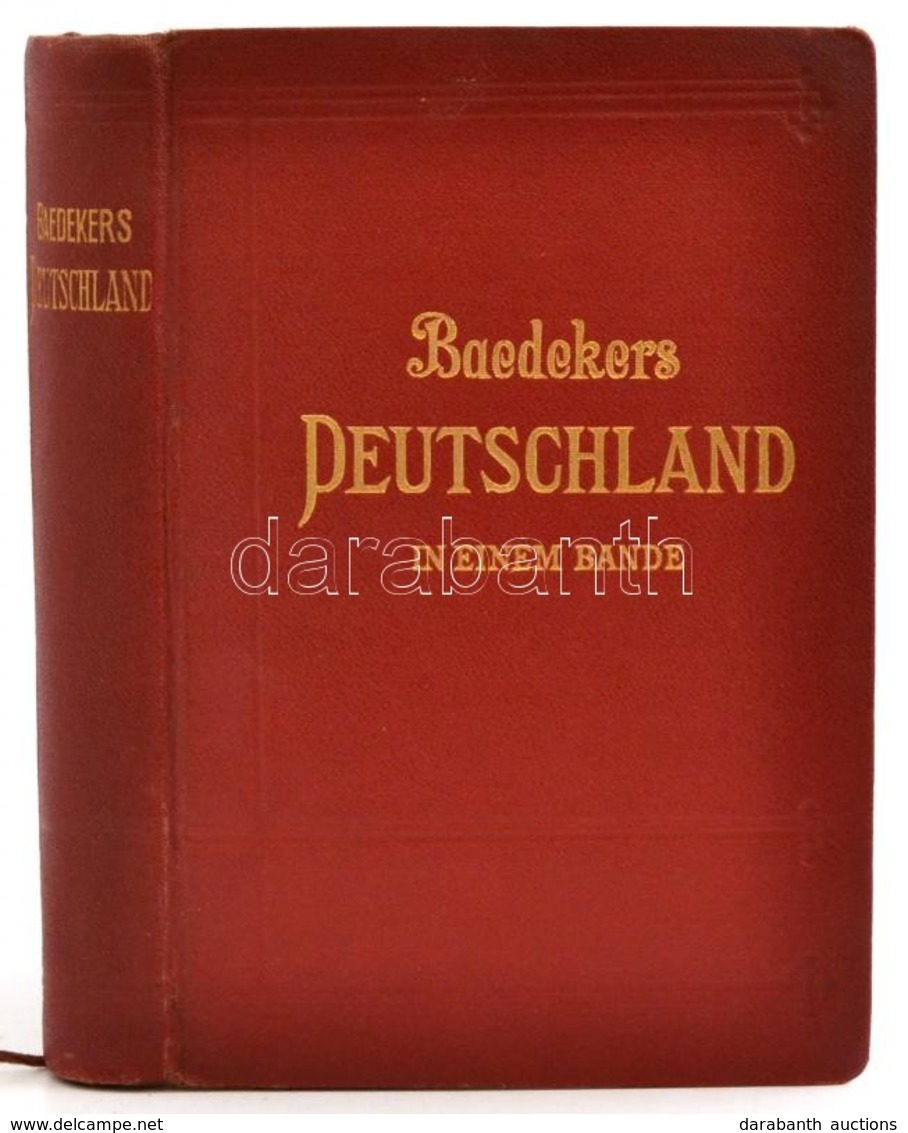 Karl Baedeker: Deutschland In Einem Bande. Leipzig, 1925, Karl Baedeker. Német Nyelven. Kiadói Aranyozott Egészvászon So - Zonder Classificatie