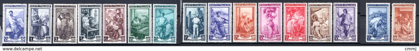 1950  - Italia - Italy - Catg. Unif. . 634/651 - LH - (W12022012.5) - 1946-60: Nuovi